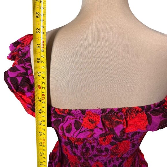 Anthropologie Abel the Label PurpleReign Tiered Maxi Dress Sz.XS Purple Floral - Picture 10 of 15